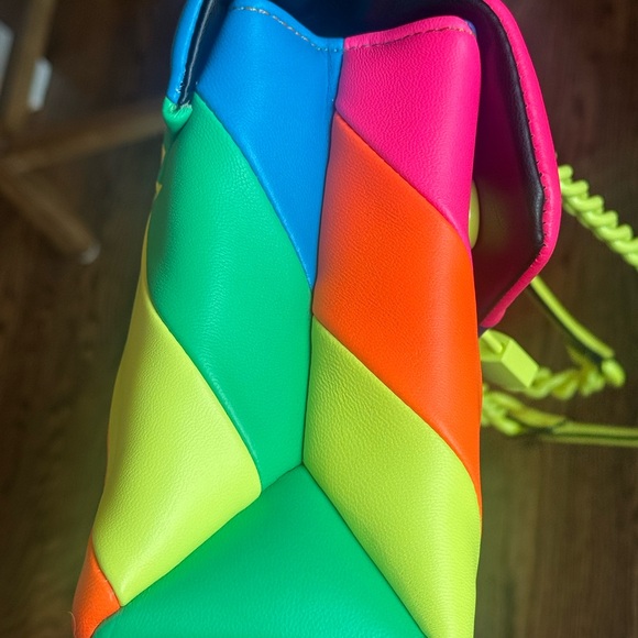 NWOT Kurt Geiger Brixton Colorful Striped Women's Bag - Picture 4 of 9